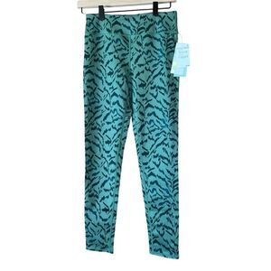 Zella Live In Leggings Green Zebra Print Big Girls / Juniors Size  XL